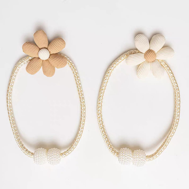 Simple cartoon flower curtain tie