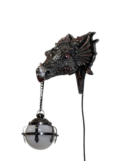 Resin Dinosaur Head with Light Ornaments