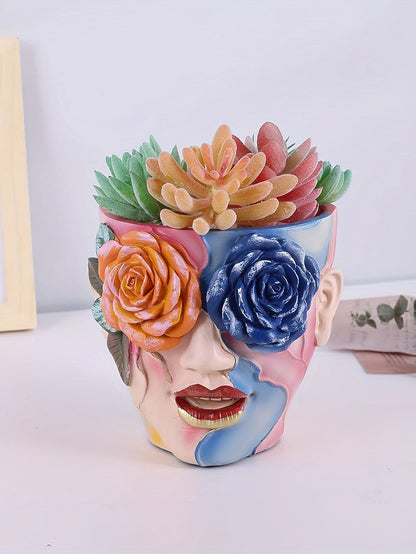 Rose Face Planter – Modern Artistic Decor for Home & Garden