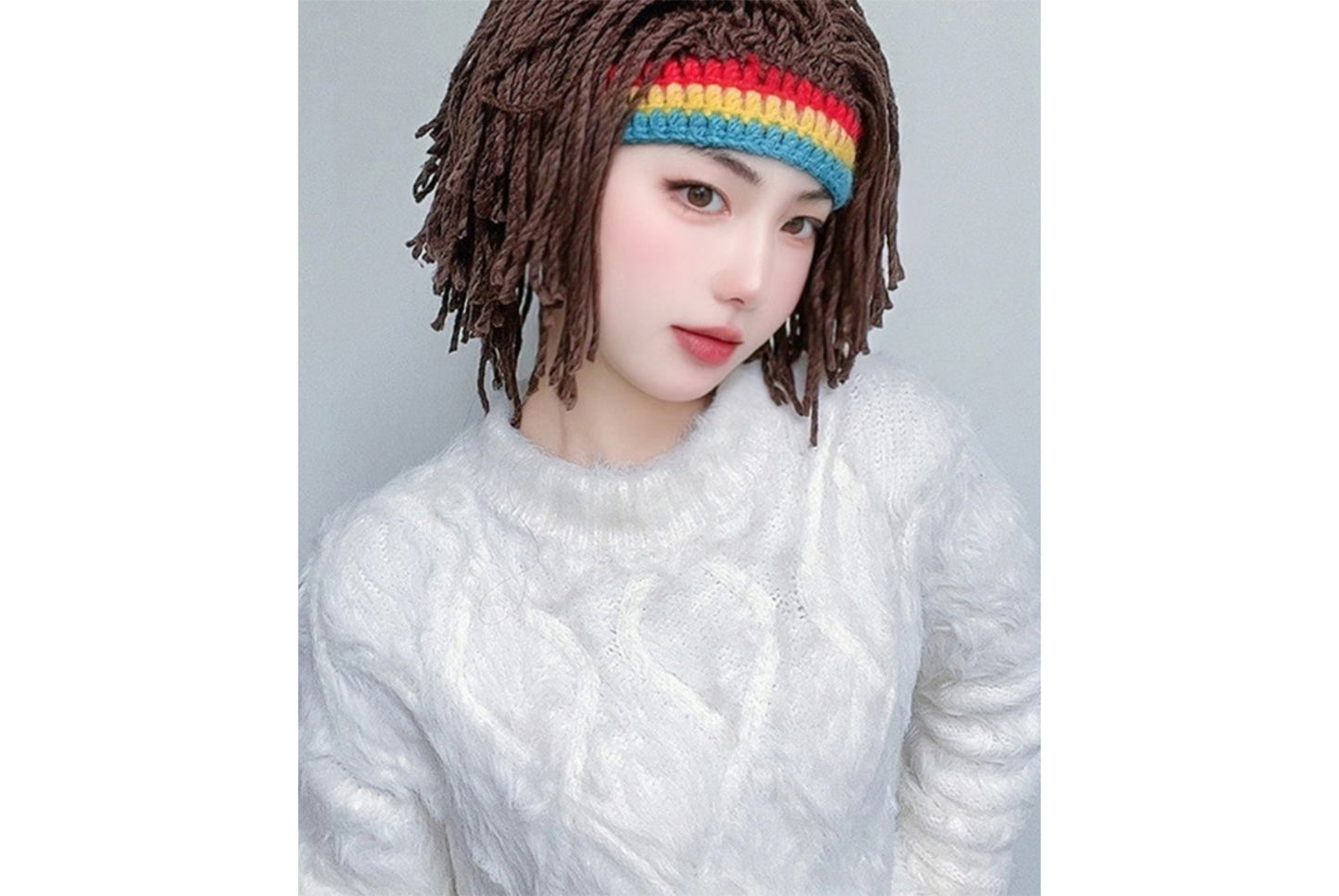**Handmade Crocheted Dreadlock Wig Cap (Hip-Hop Creative Headgear)**