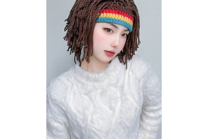 **Handmade Crocheted Dreadlock Wig Cap (Hip-Hop Creative Headgear)**