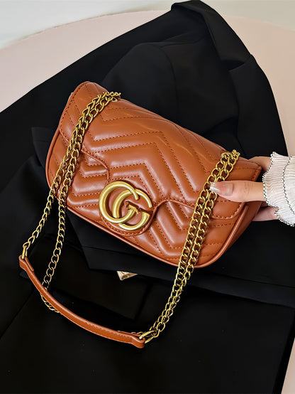 Elegant Quilted Chain Crossbody Bag – A Chic and Versatile Choice - 6 Colors