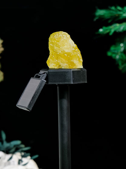 Natural crystal solar lawn light