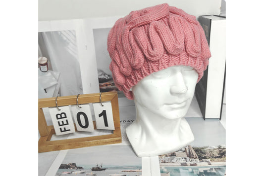 **Funny Brain Flower Knitted Hat (Autumn/Winter Warm Wool Hat)**