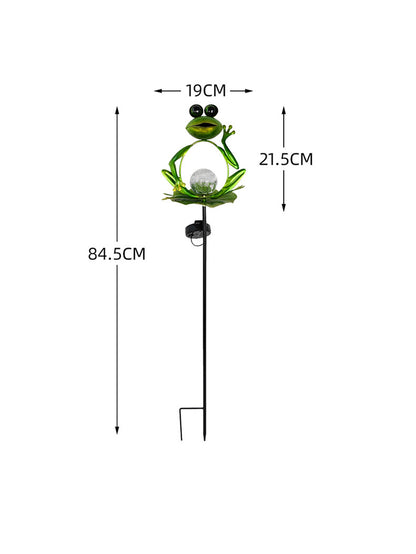 Solar Frog Iron Ground Light