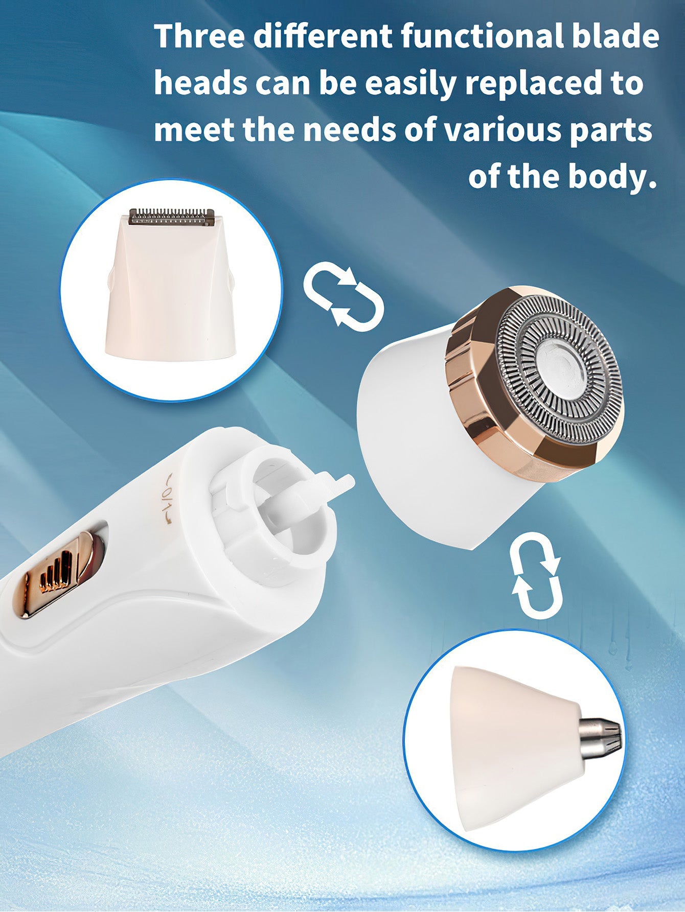 Multifunctional Hair Removal Shaver ¨C Portable and Versatile Grooming Tool - 3 Colors