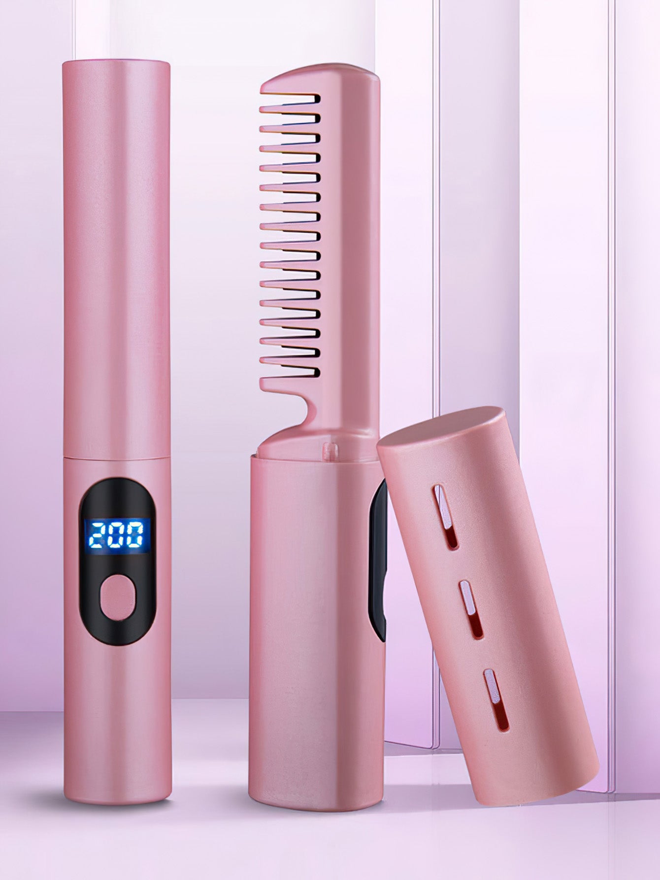 Mini Wireless Hair Straightening Brush ¨C Dual-Use Beauty Essential - 2 Colors