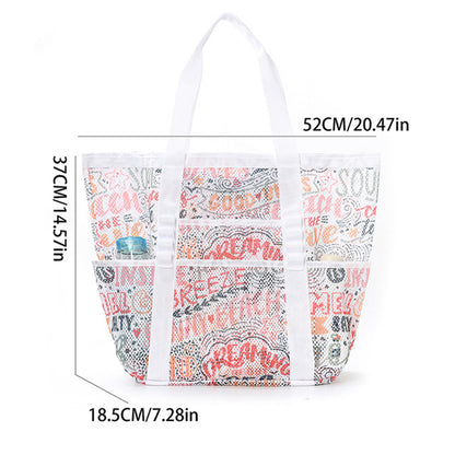 Multi-pocket foldable beach bag
