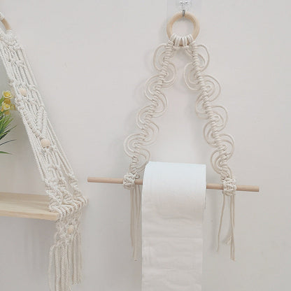 Off-white woven tapestry