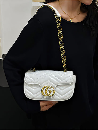 Elegant Quilted Chain Crossbody Bag – A Chic and Versatile Choice - 6 Colors