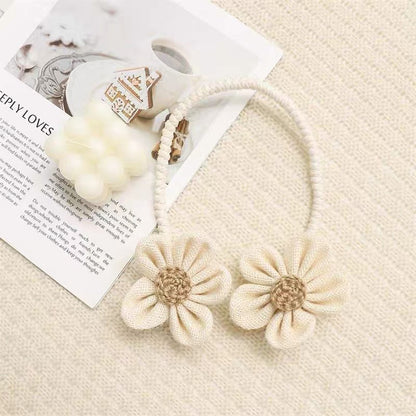pastoral style flower curtain straps