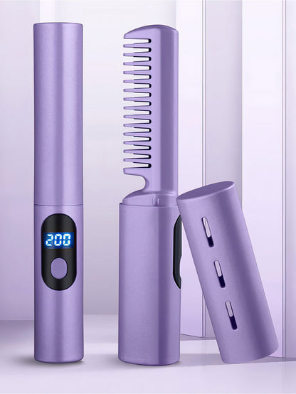 Mini Wireless Hair Straightening Brush ¨C Dual-Use Beauty Essential - 2 Colors