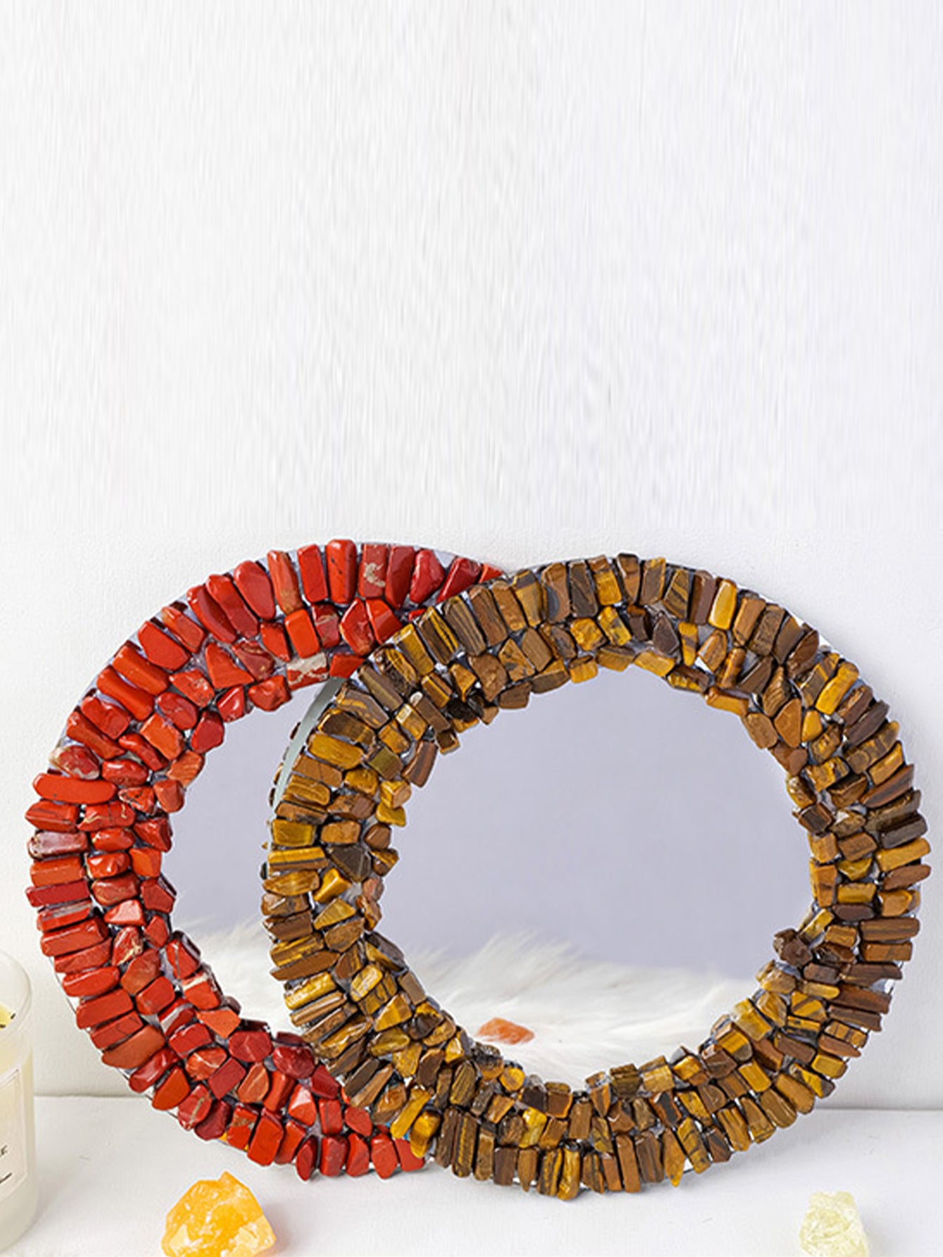 Natural Crystal Gravel Mirror