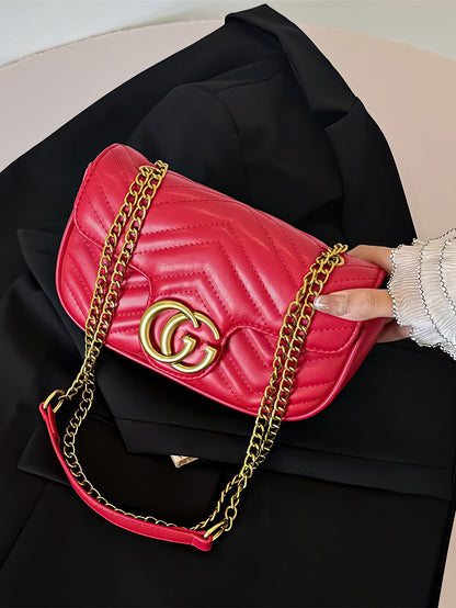 Elegant Quilted Chain Crossbody Bag – A Chic and Versatile Choice - 6 Colors