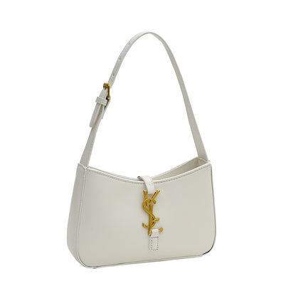 Textured solid color underarm bag