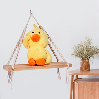 Hand-woven cotton rope rack