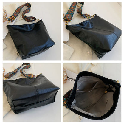 Retro geometric print sling bag
