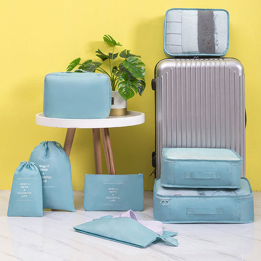 Travel storage bag set of eight