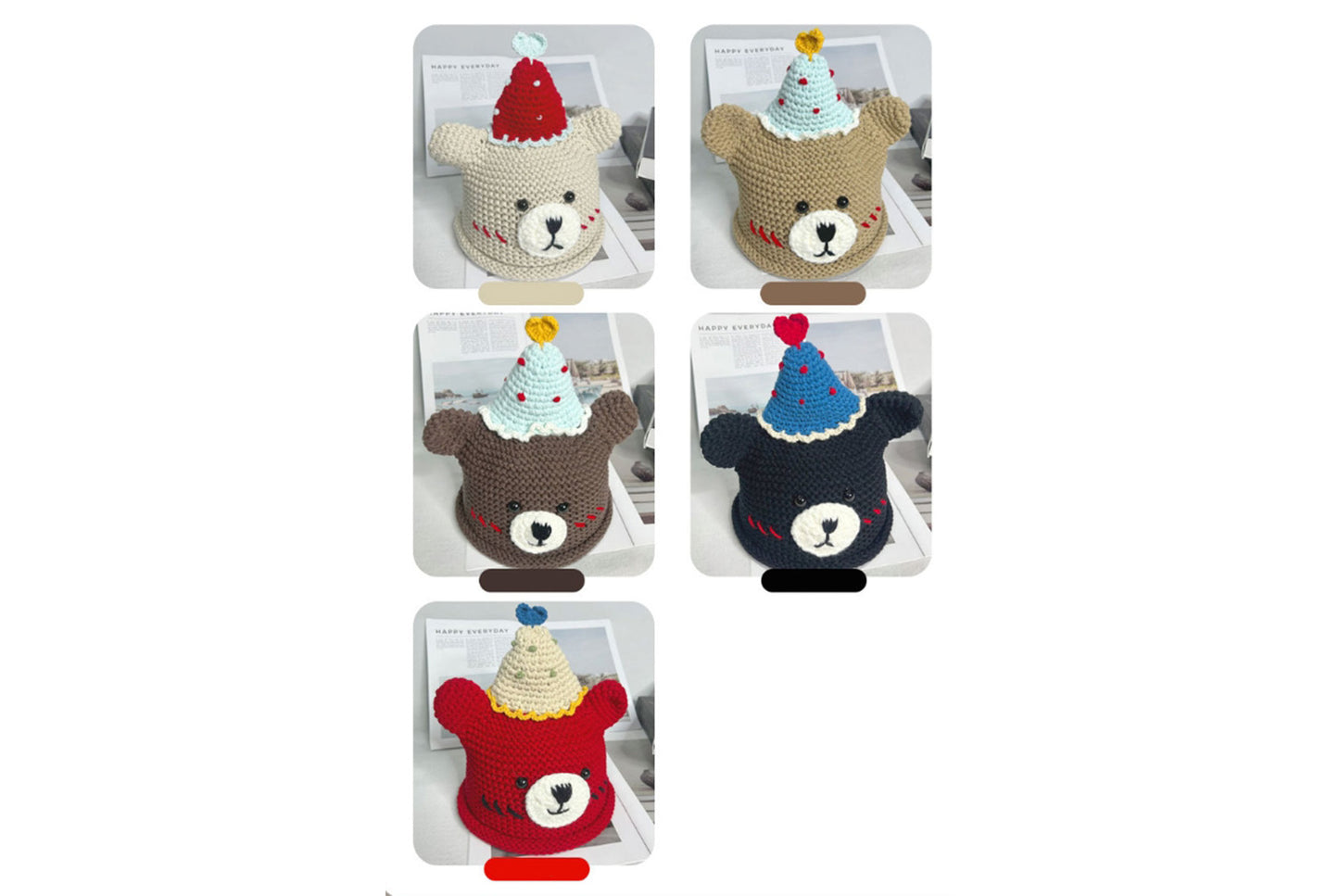 **Handmade Teddy Bear Knitted Hat (Sweet and Warm Autumn/Winter Wool Hat)**