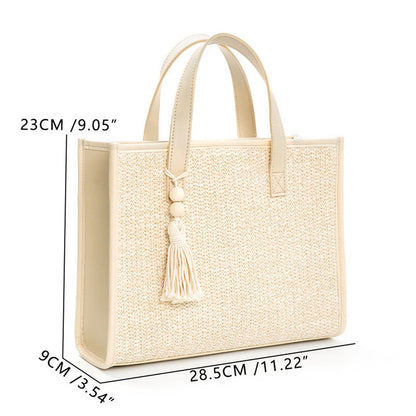 Straw tote bag