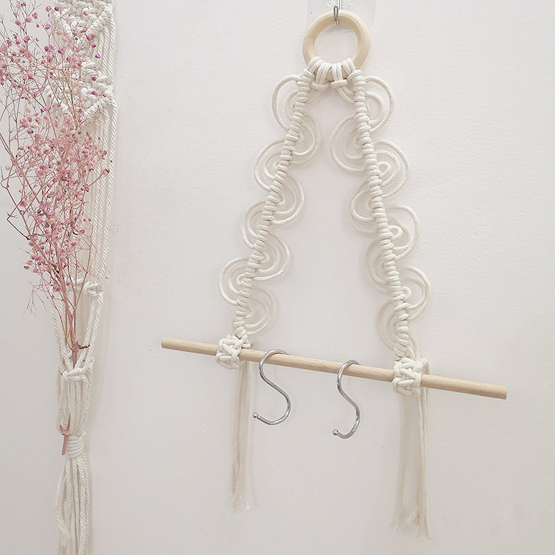 Off-white woven tapestry