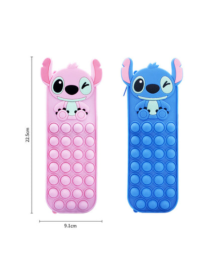 3D Stitch Silicone Stress Relief Bubble Pencil Case