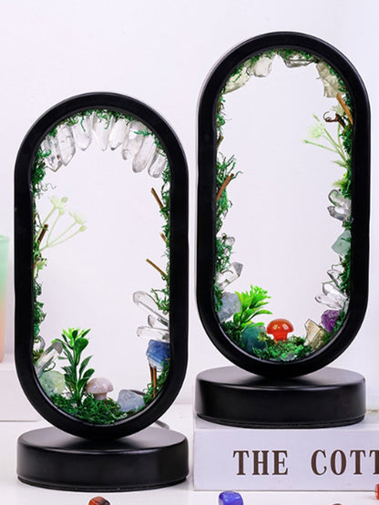 Natural crystal raw stone forest mushroom lamp