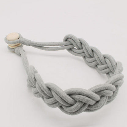 Simple log braided cotton rope curtain straps