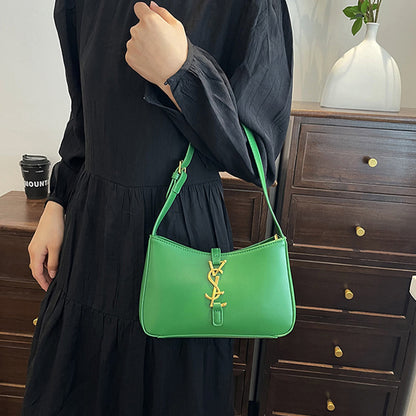 Textured solid color underarm bag