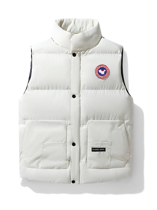 Stylish Goose Down Padded Vest – Korean Trend, Sleeveless, Warm & Comfortable