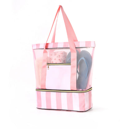 Double-layer large-capacity beach bag
