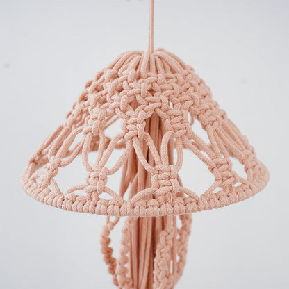Handmade cotton rope woven jellyfish pendant