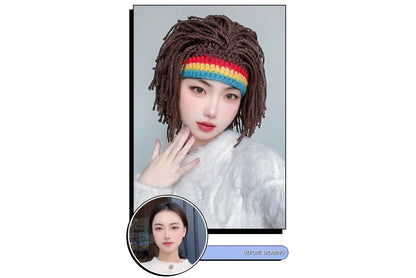 **Handmade Crocheted Dreadlock Wig Cap (Hip-Hop Creative Headgear)**