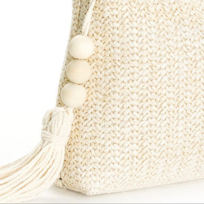 Summer holiday style woven handbag