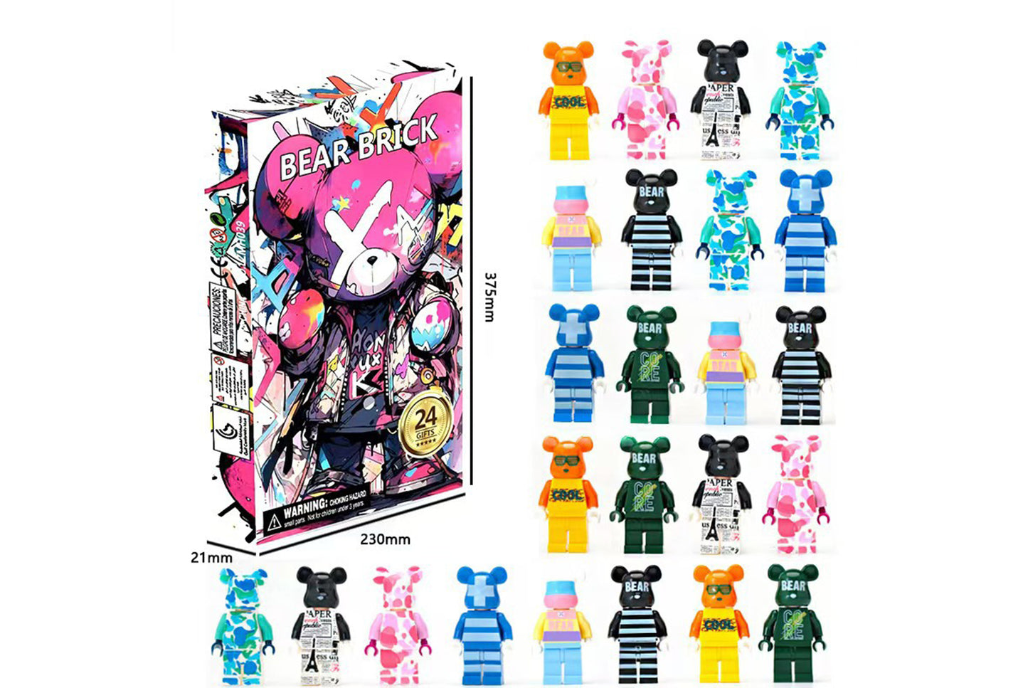 Violent Bear 24-piece blind box draw fun