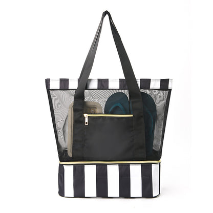 Double-layer large-capacity beach bag
