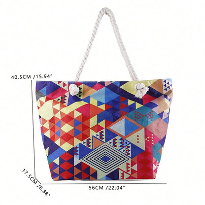 Geometric large capacity handbag