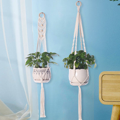Cotton rope flower pot net hanging basket