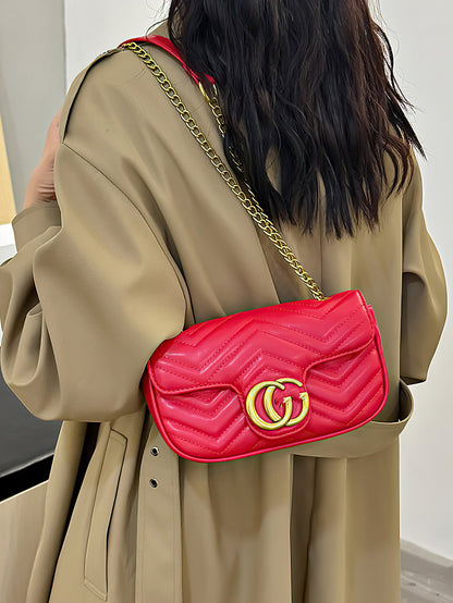 Elegant Quilted Chain Crossbody Bag – A Chic and Versatile Choice - 6 Colors