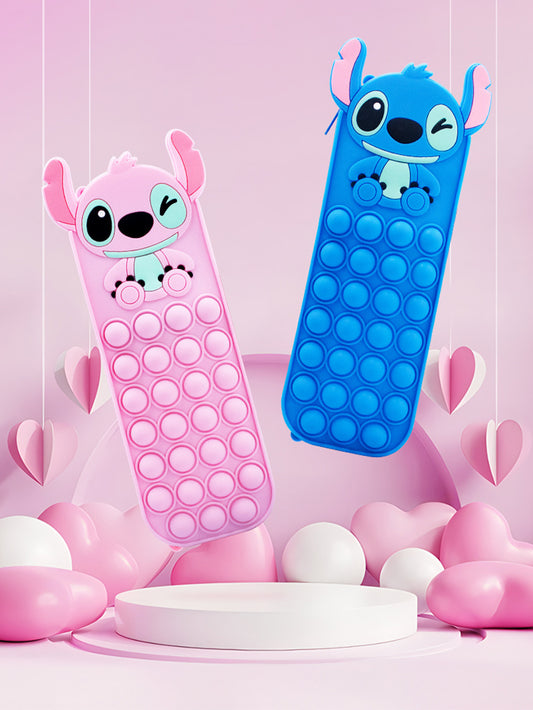 3D Stitch Silicone Stress Relief Bubble Pencil Case