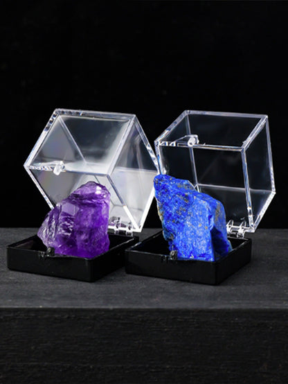 Natural crystal ore specimen collection box