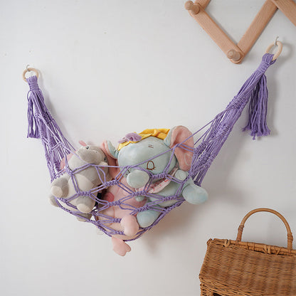 Hand-woven toy net bag