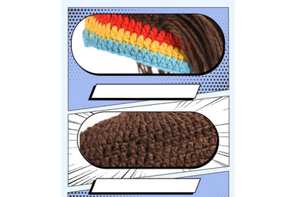 **Handmade Crocheted Dreadlock Wig Cap (Hip-Hop Creative Headgear)**