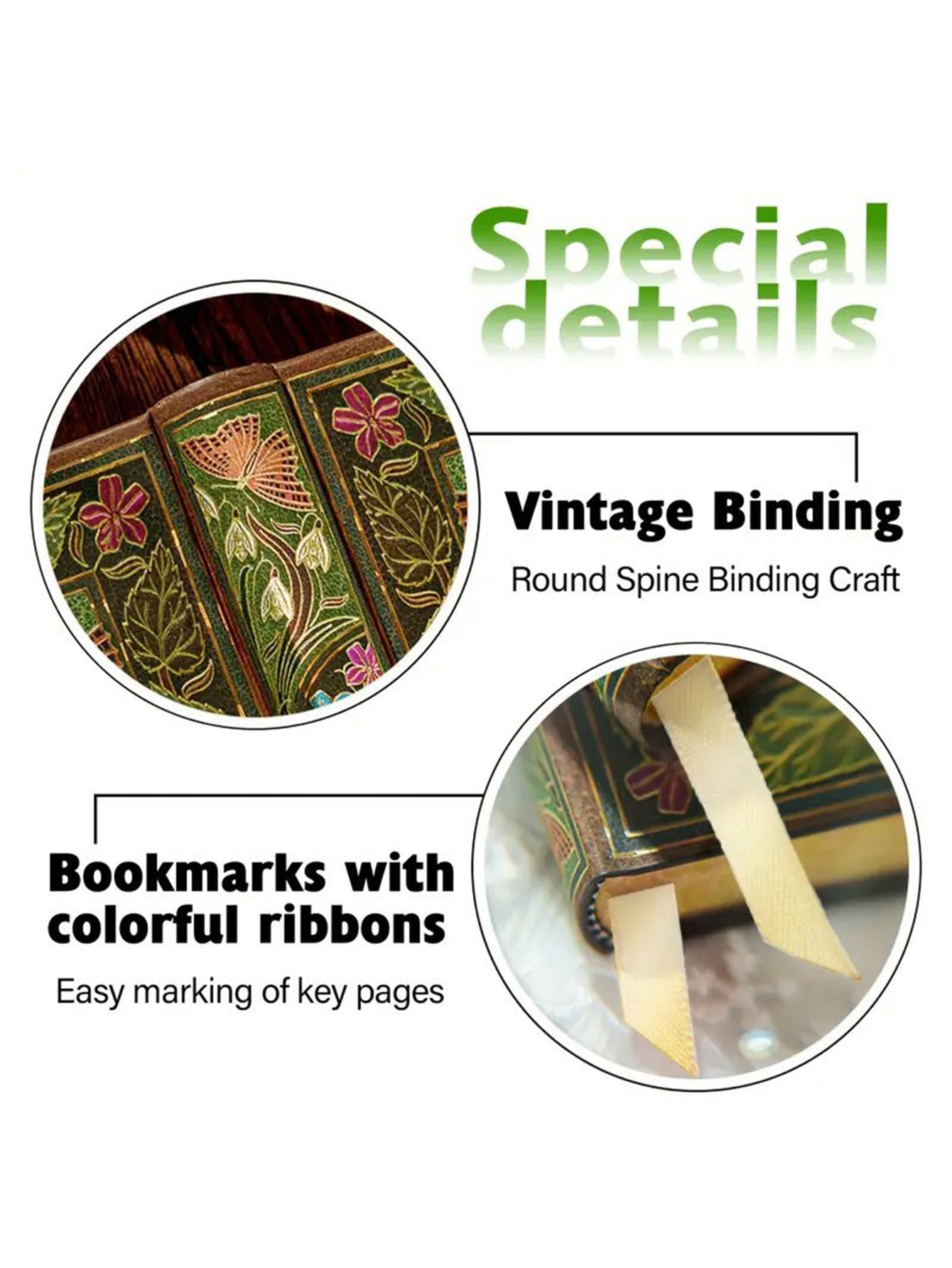 Pelank Retro Wooden Handbook Business Diary Hardcover Carving
