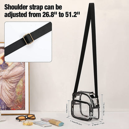 Black transparent messenger bag
