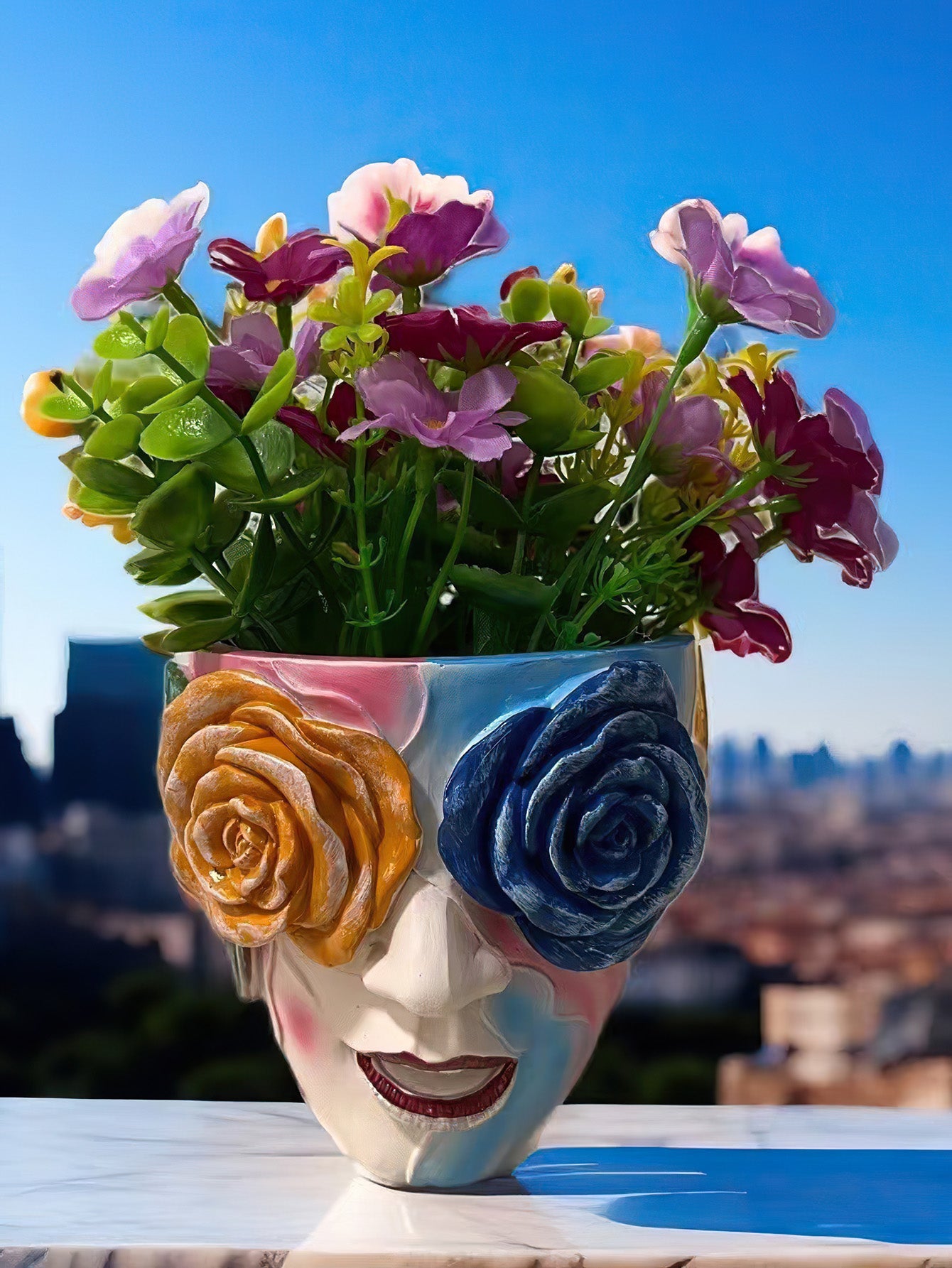 Rose Face Planter – Modern Artistic Decor for Home & Garden