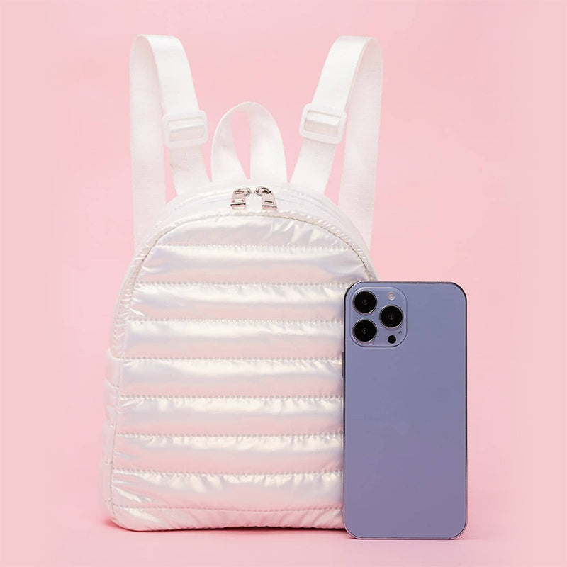 Fashionable shiny backpack