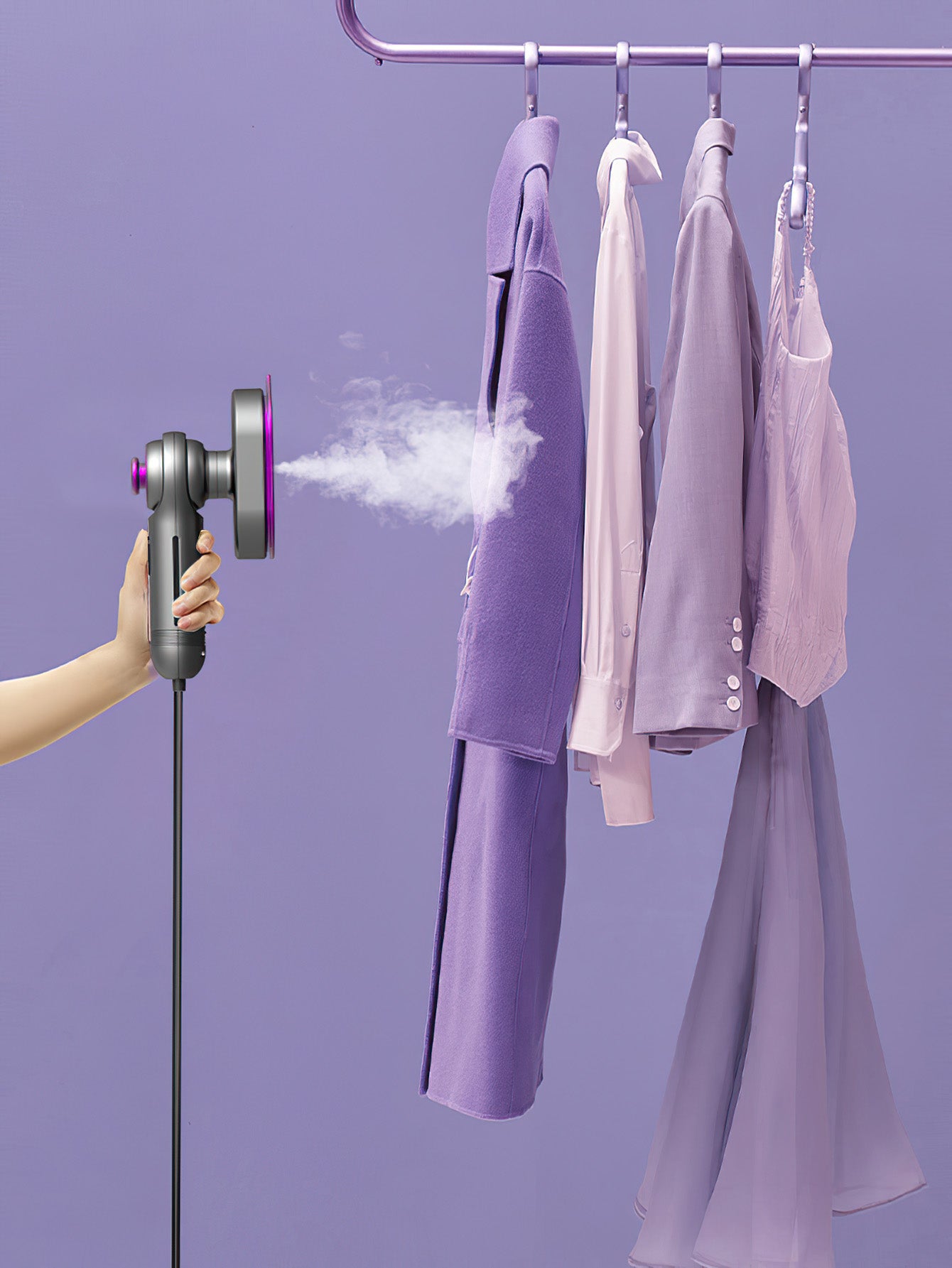 Mini Dual-Use Steam Iron  Garment Steamer Compact Wrinkle Eraser - 2 Colours