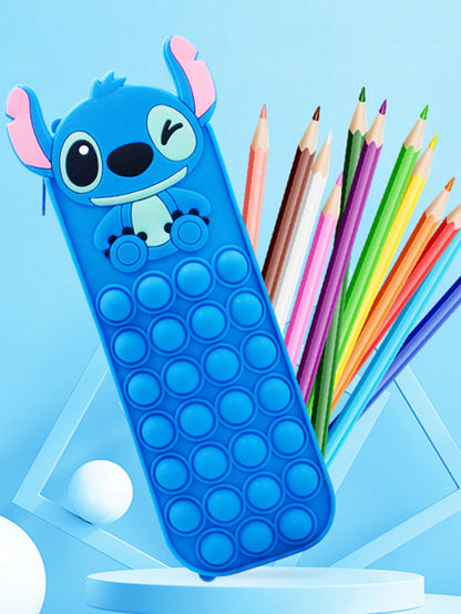 3D Stitch Silicone Stress Relief Bubble Pencil Case