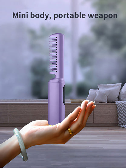 Mini Wireless Hair Straightening Brush ¨C Dual-Use Beauty Essential - 2 Colors